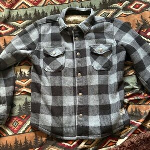 Weatherproof Kids Plaid Jacket - Black and Gray